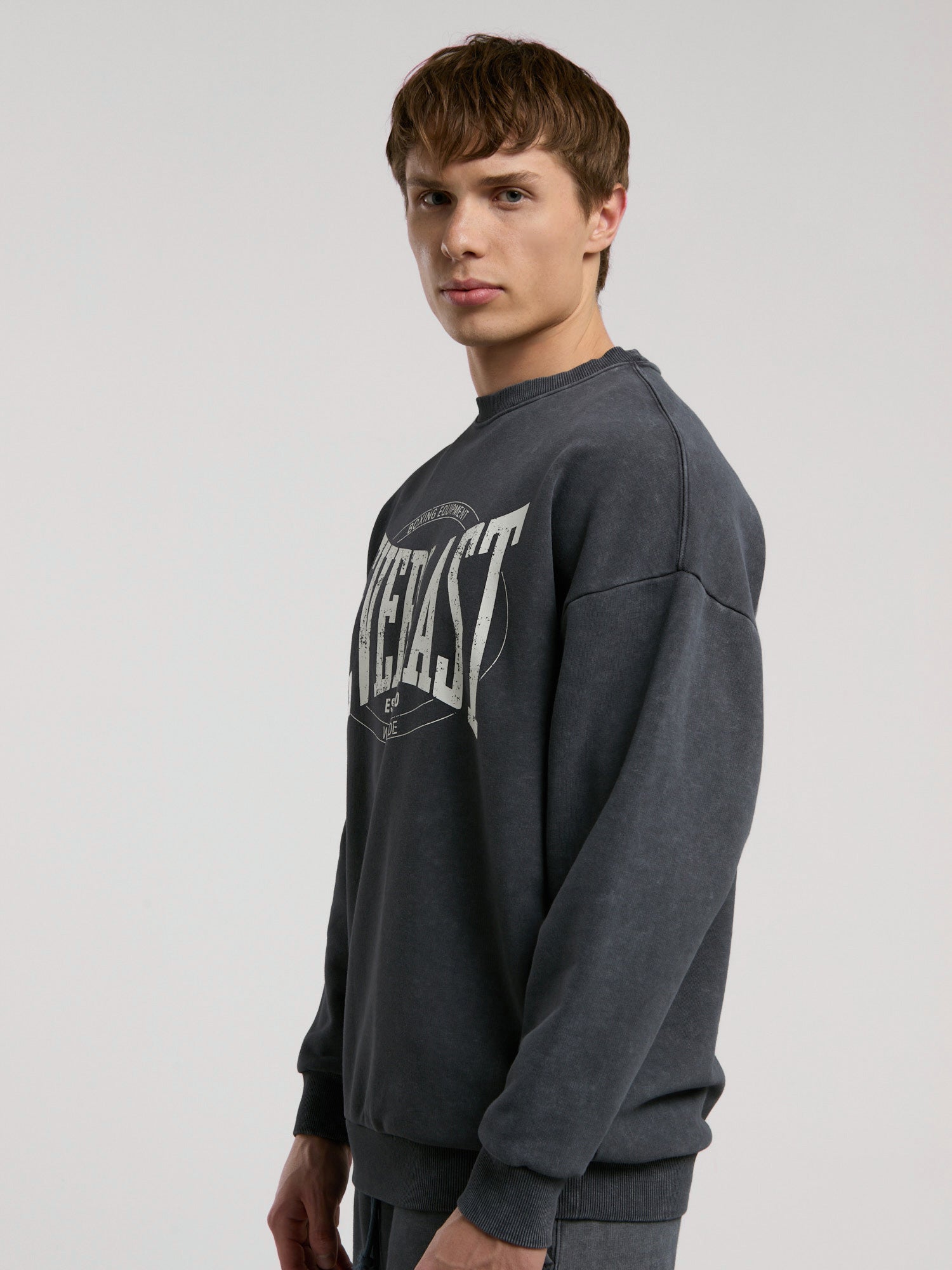 Everlast Authentic Boxing Oversize Antrasit Erkek Sweatshirt - 5