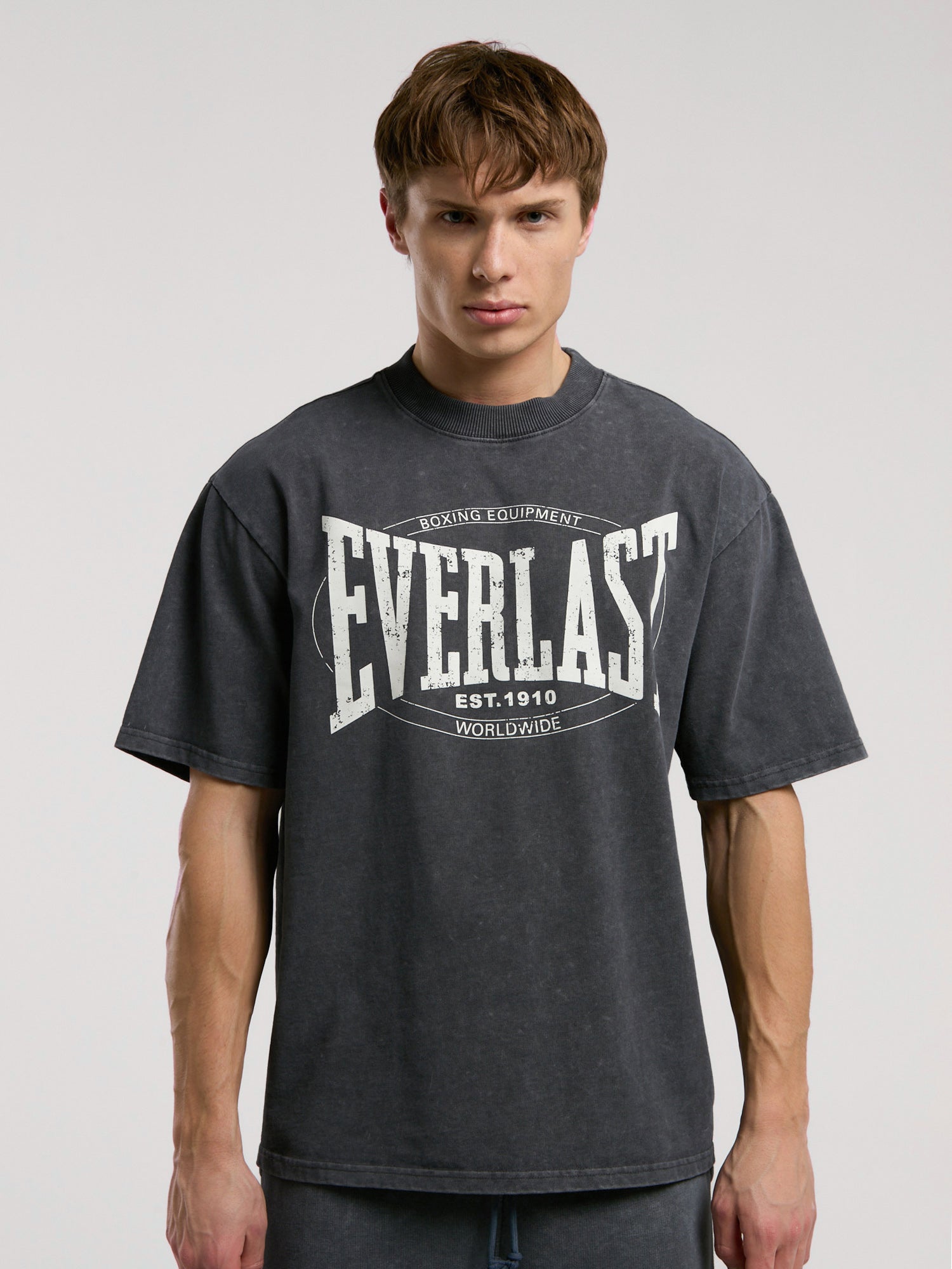 Everlast Authentic Boxing Oversize Antrasit Erkek Tişört