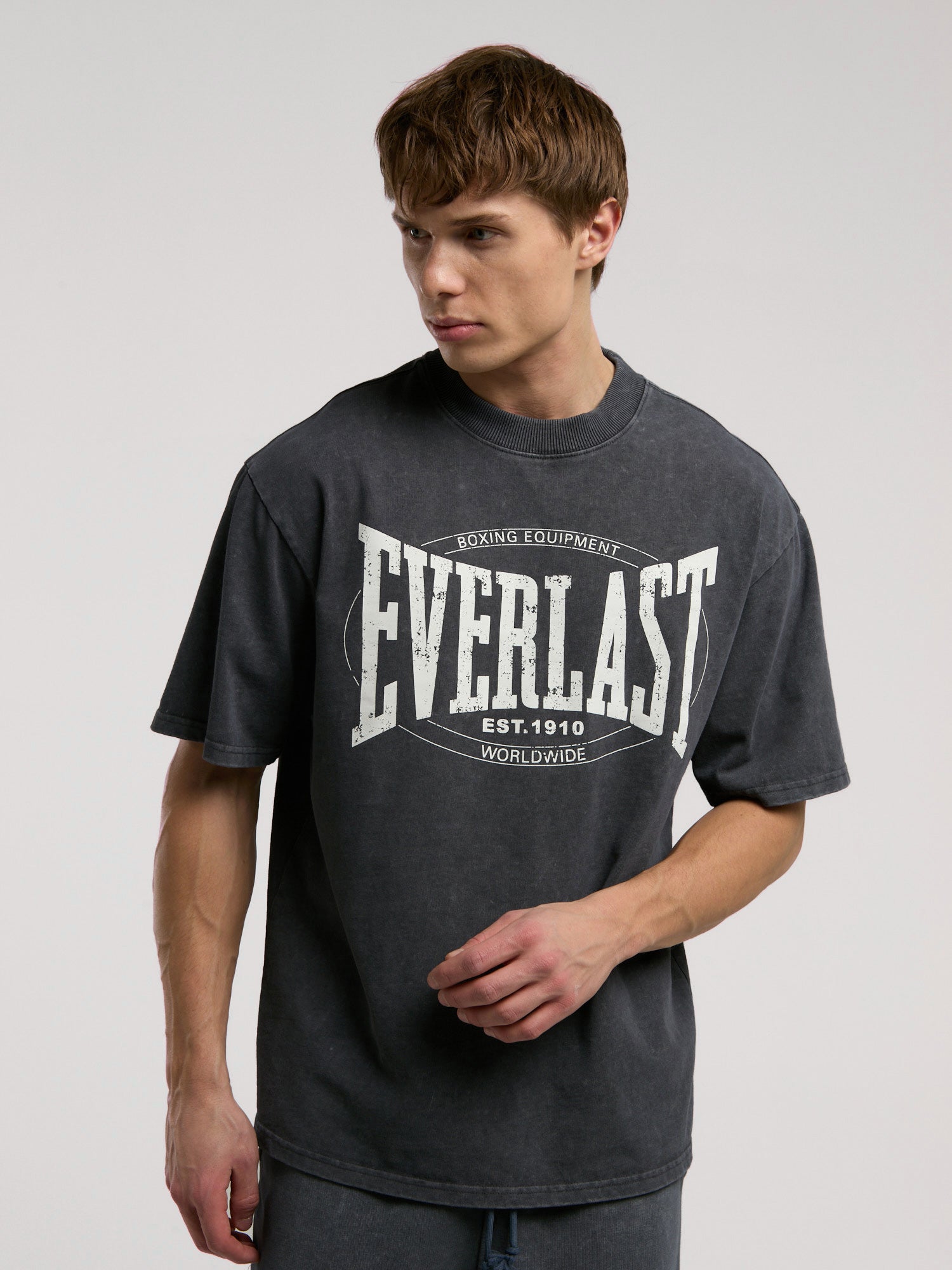 Everlast Authentic Boxing Oversize Antrasit Erkek Tişört - 3