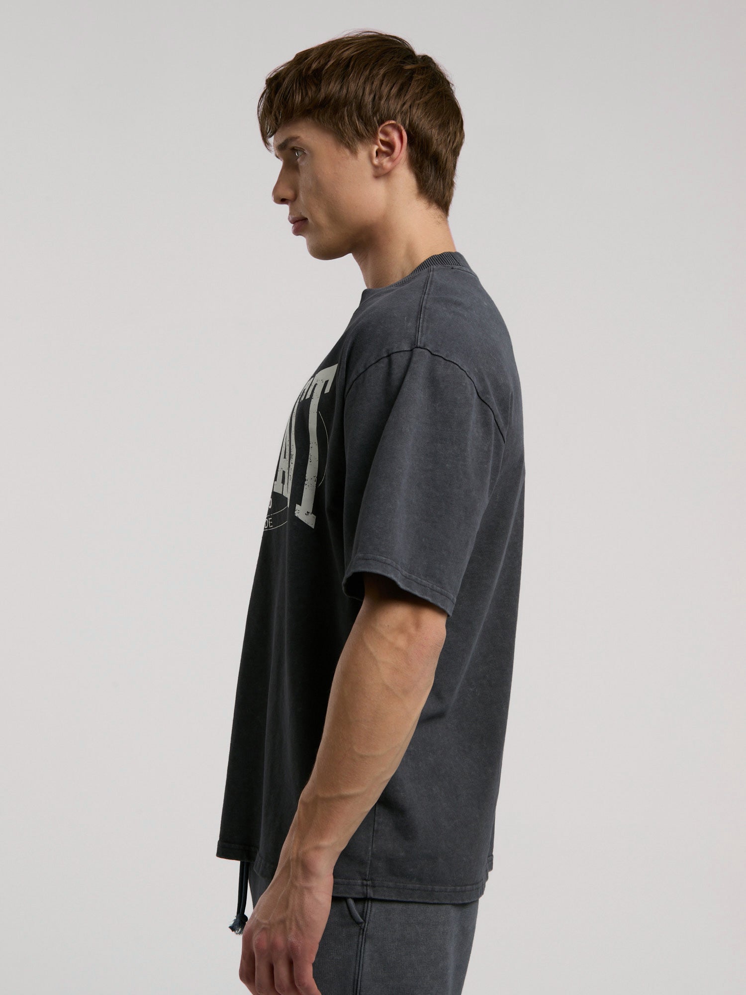 Everlast Authentic Boxing Oversize Antrasit Erkek Tişört - 4