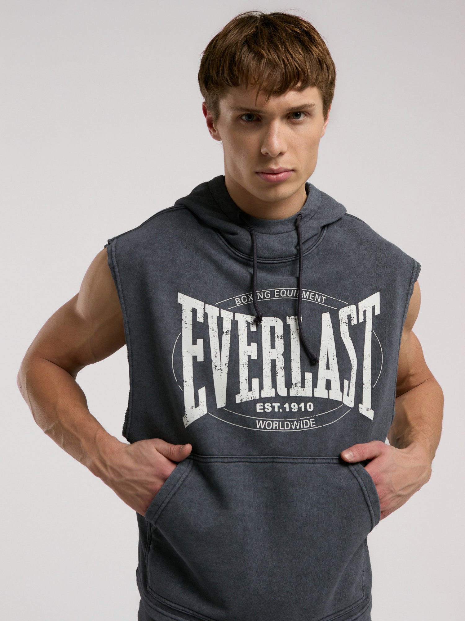 Everlast Authentic Boxing Oversize Antrasit Kolsuz Erkek Sweatshirt