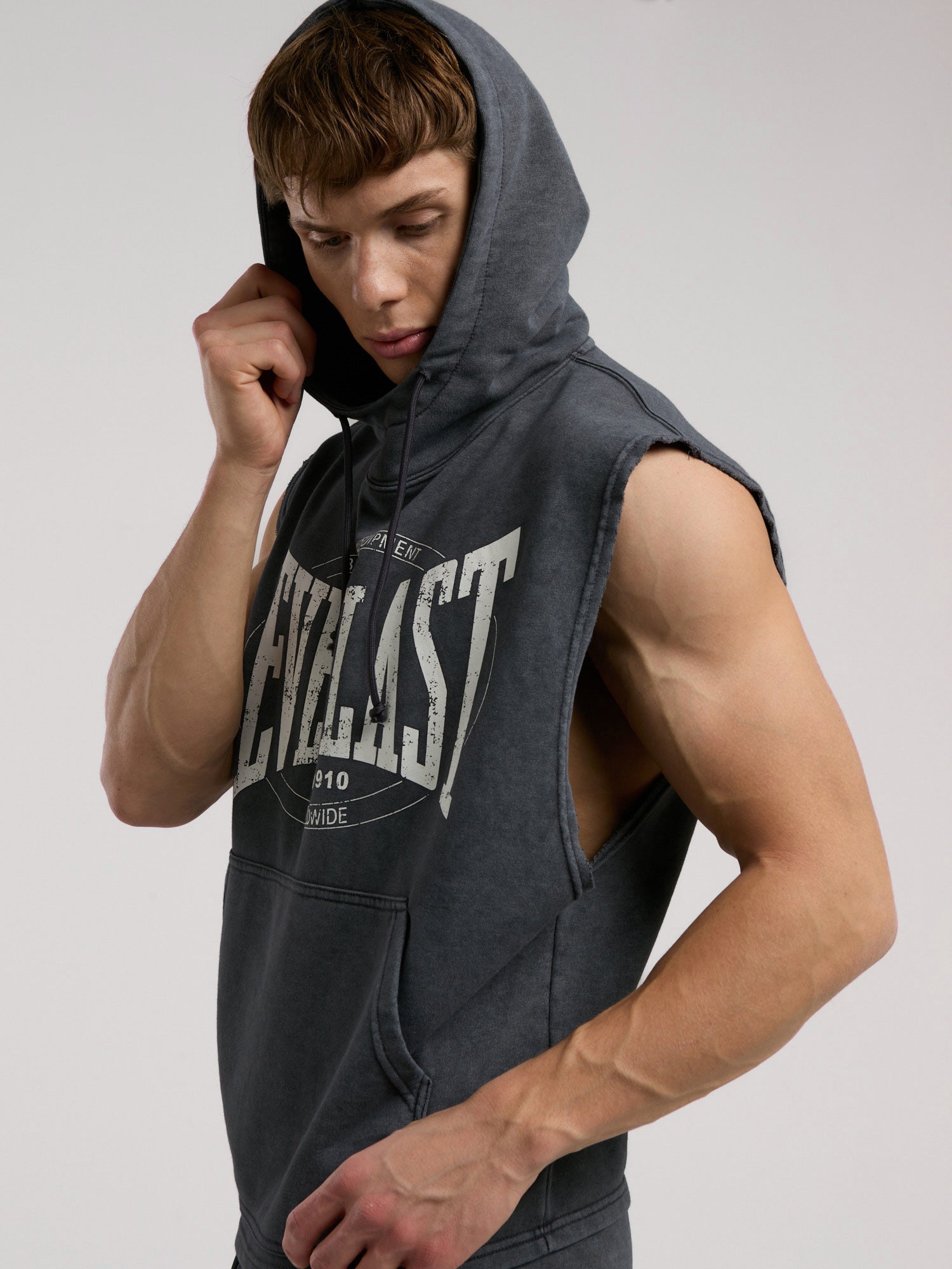 Everlast Authentic Boxing Oversize Antrasit Kolsuz Erkek Sweatshirt - 4