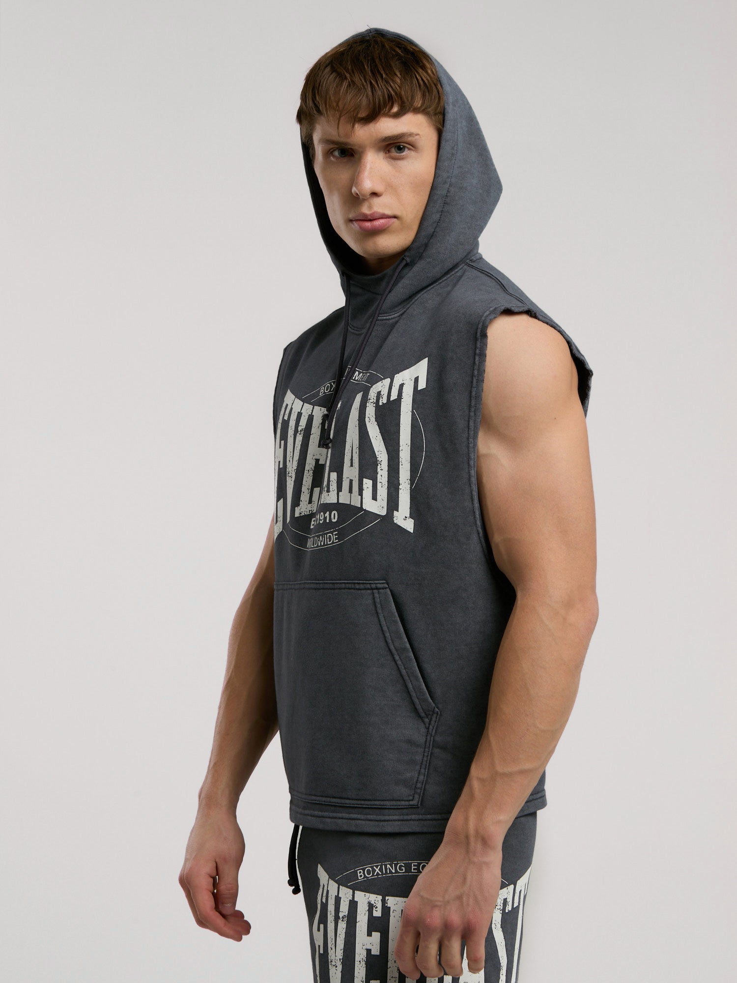 Everlast Authentic Boxing Oversize Antrasit Kolsuz Erkek Sweatshirt - 5