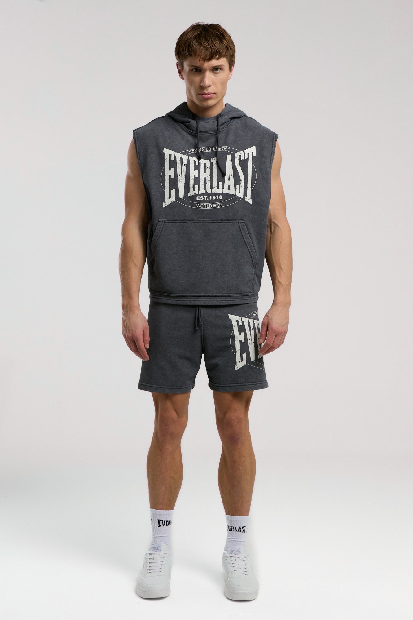 Everlast Authentic Boxing Oversize Antrasit Kolsuz Erkek Sweatshirt - 7