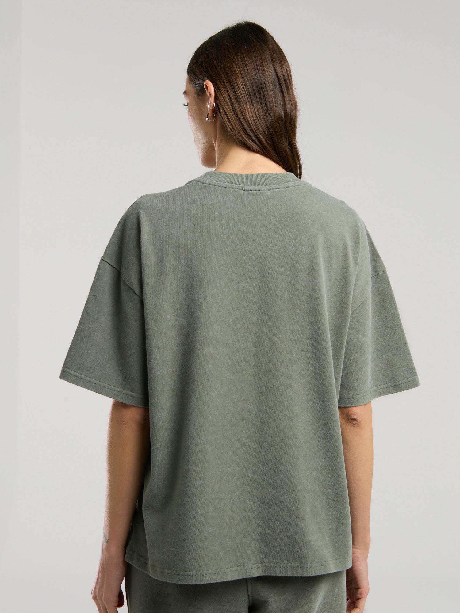 Everlast Authentic Boxing Wmn Oversize Haki Kadın Tişört - 6