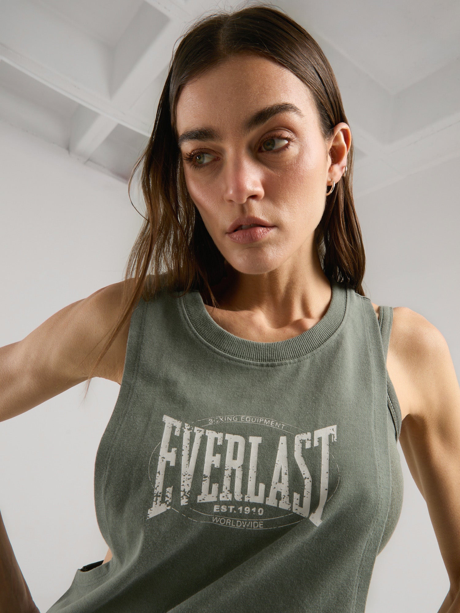 Everlast Authentic Boxing Wmn Oversize Haki Kadın Atlet