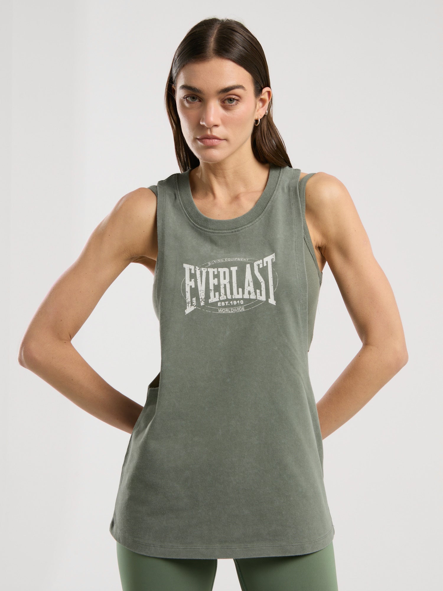 Everlast Authentic Boxing Wmn Oversize Haki Kadın Atlet - 4