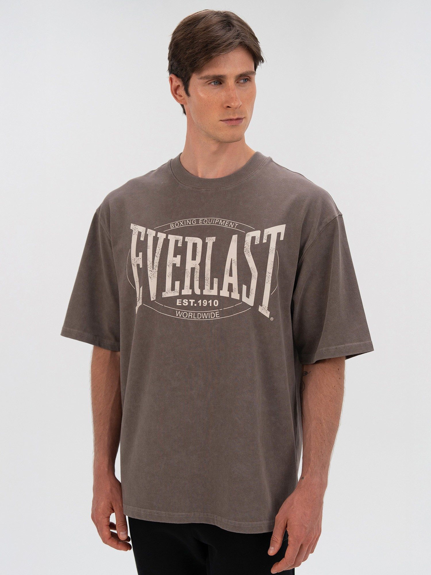 Everlast Authentic Boxing Oversize Koyu Vizon Erkek Tişört