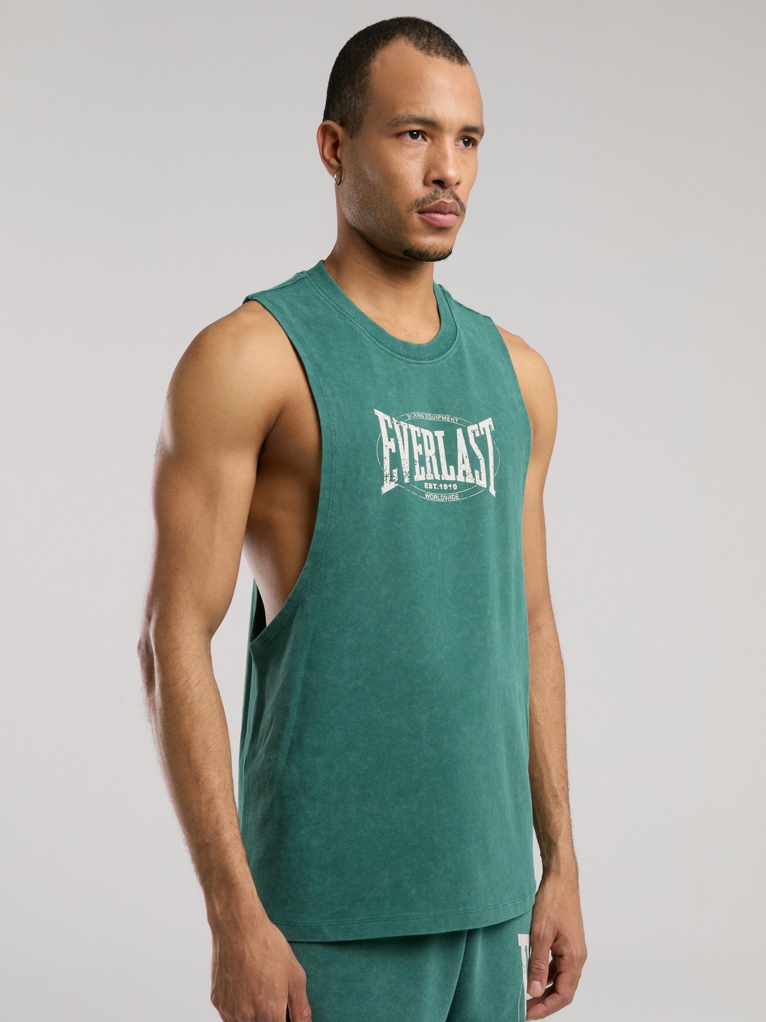 Everlast Authentic Boxing Oversize Koyu Yeşil Erkek Atlet - 4