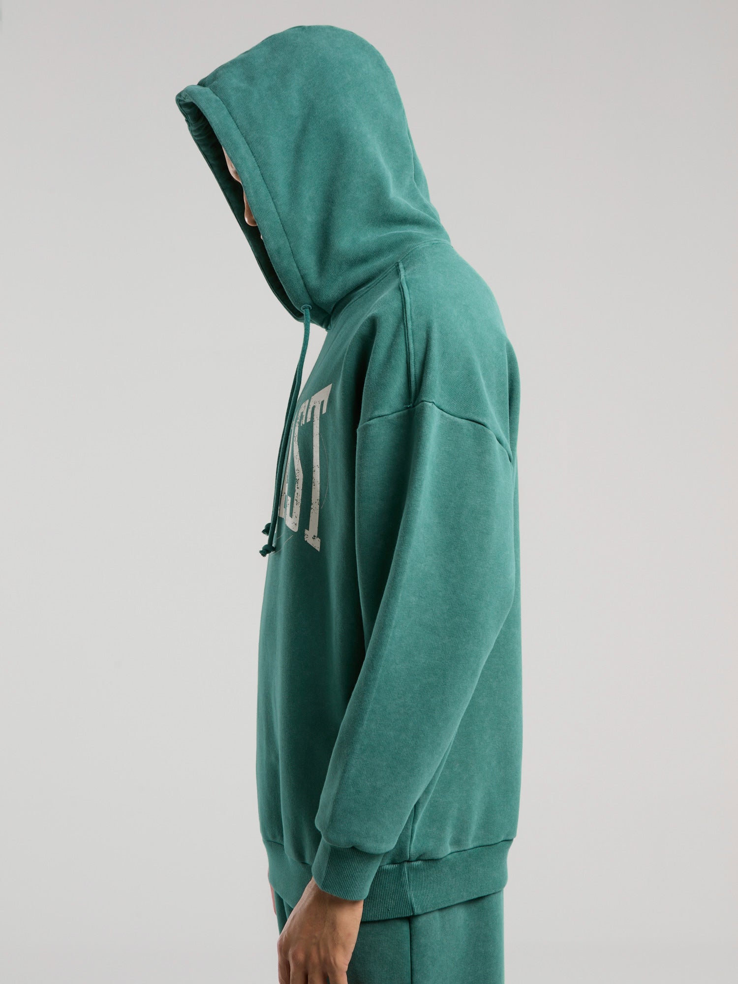 Everlast Authentic Boxing Oversize Koyu Yeşil Erkek Kapüşonlu Sweatshirt - 4