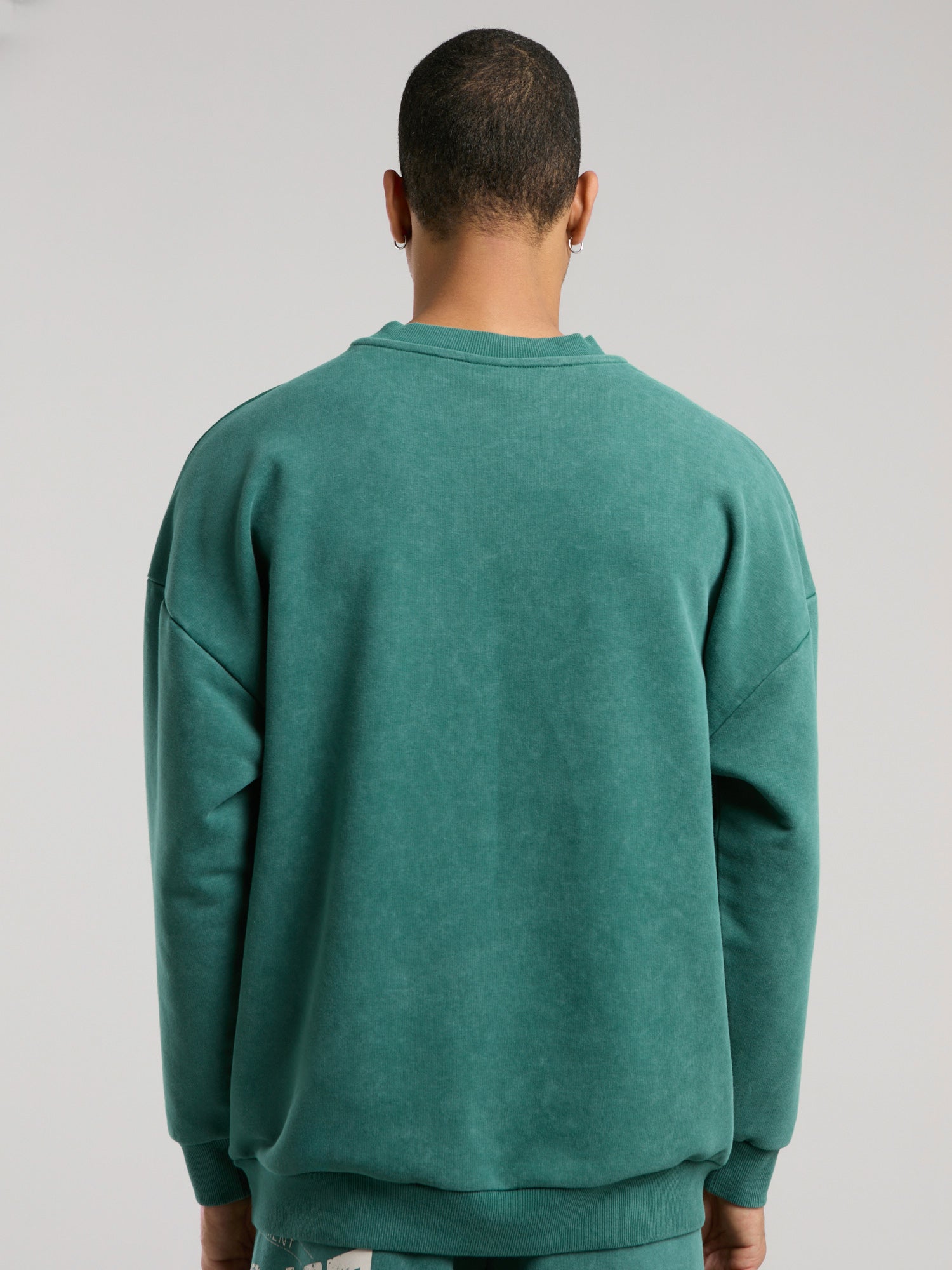 Everlast Authentic Boxing Oversize Koyu Yeşil Erkek Sweatshirt - 6