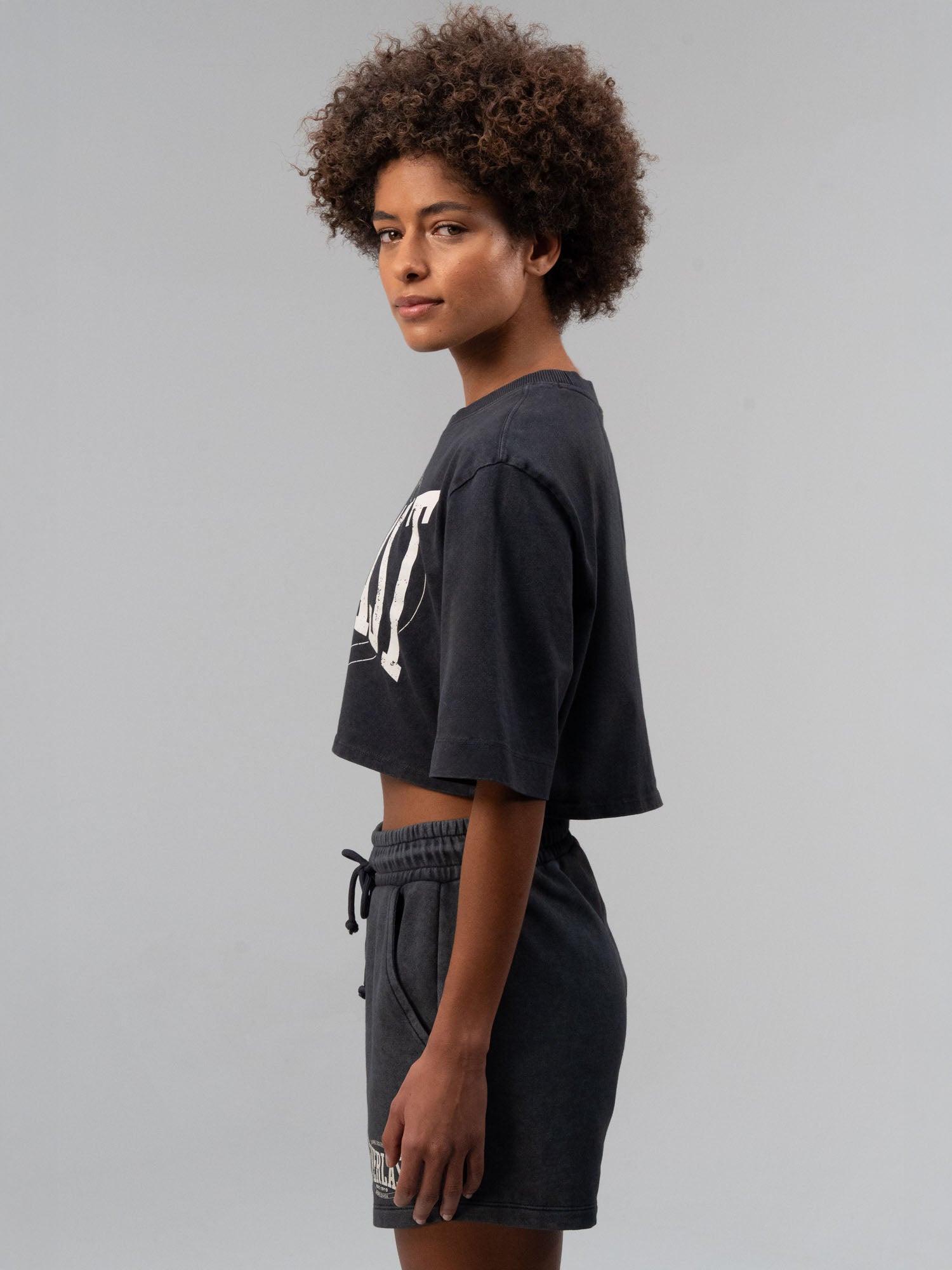 Everlast Authentic Boxing Wmn Antrasit Kadın Crop Tişört - 5
