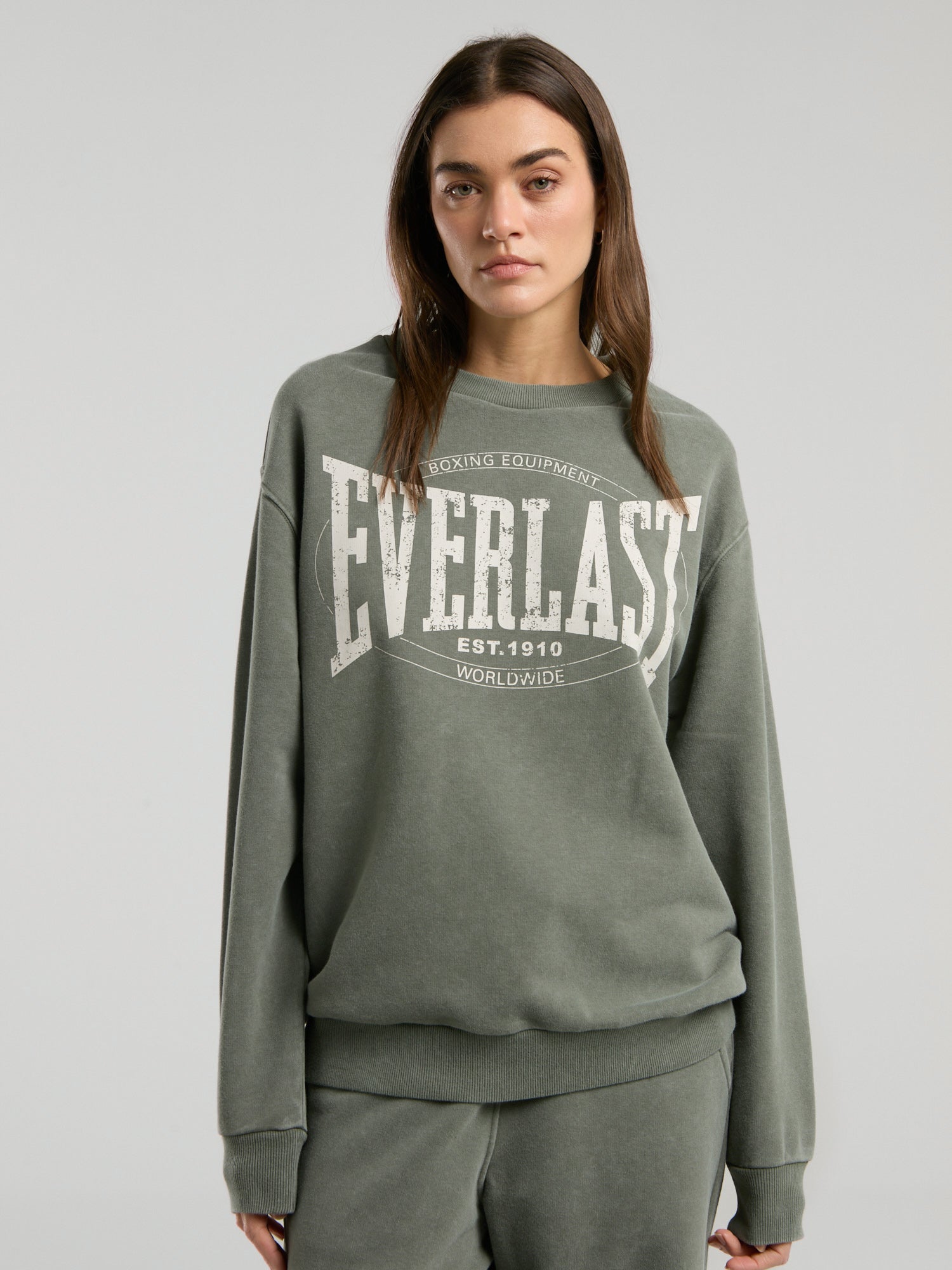 Everlast Authentic Boxing Wmn Haki Kadın Sweatshirt