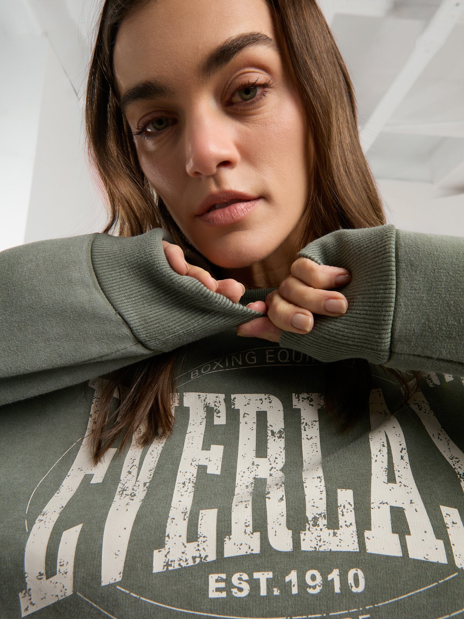 Everlast Authentic Boxing Wmn Haki Kadın Sweatshirt - 3