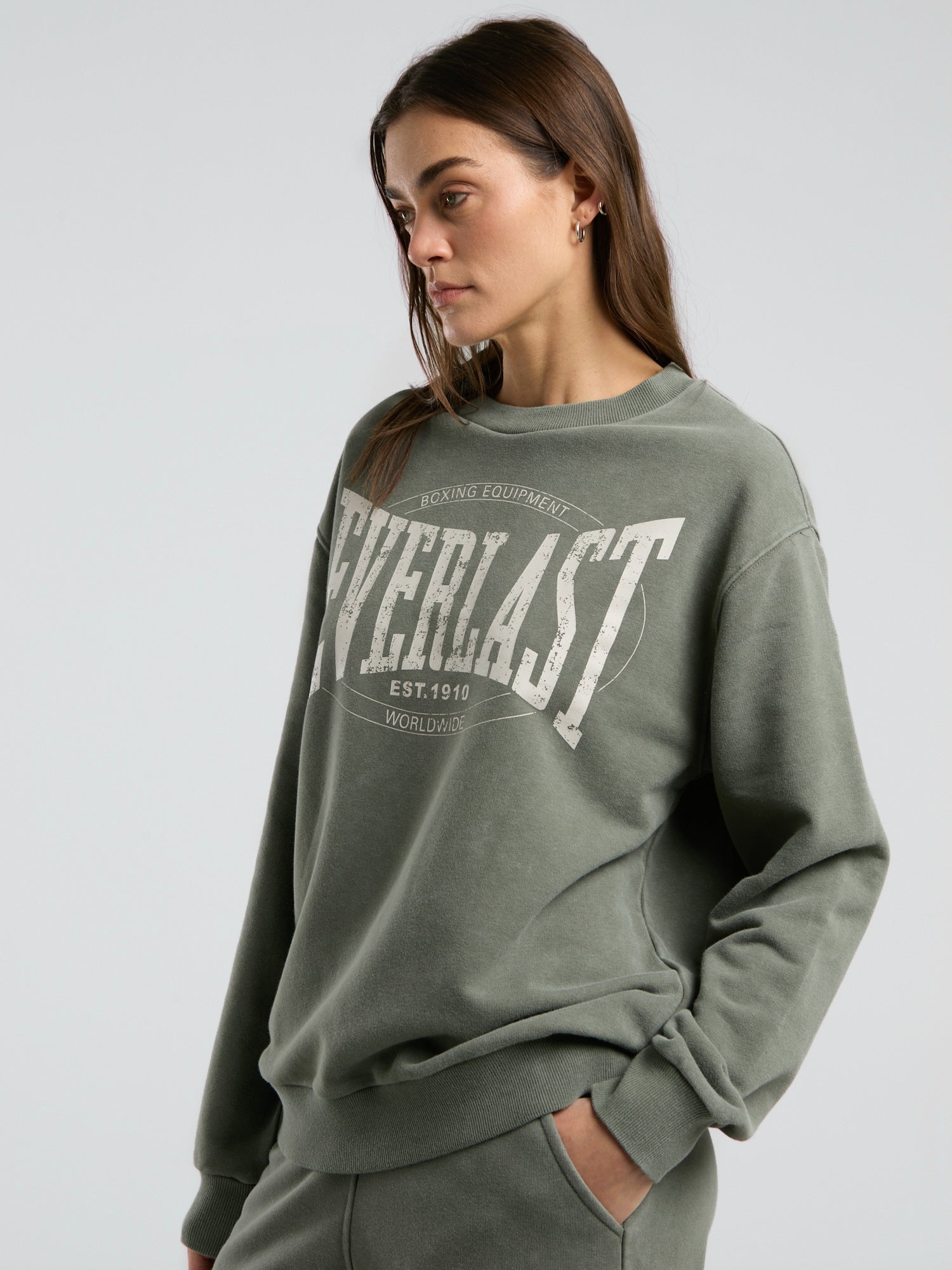 Everlast Authentic Boxing Wmn Haki Kadın Sweatshirt - 6