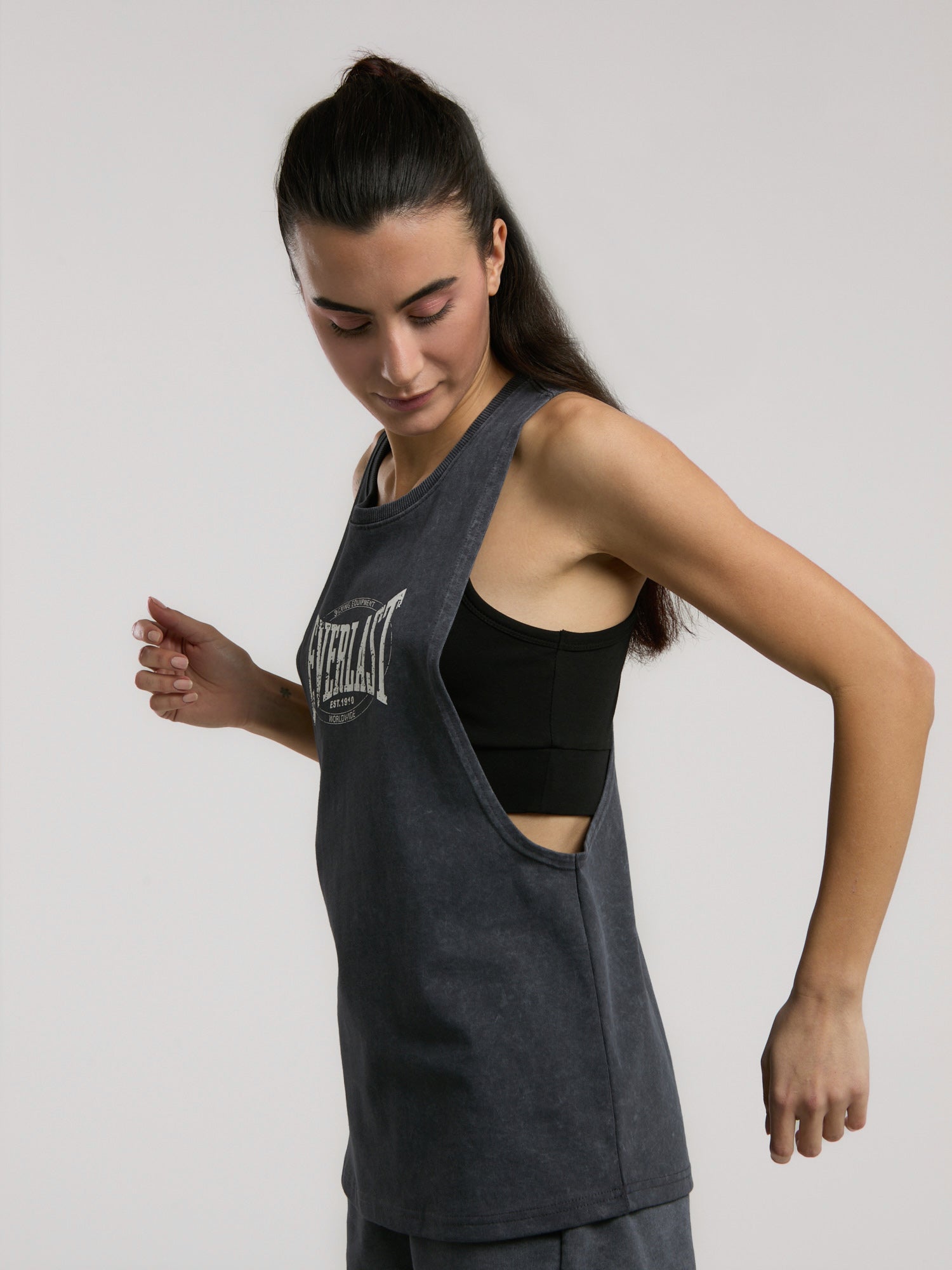 Everlast Authentic Boxing Wmn Oversize Antrasit Kadın Atlet - 5