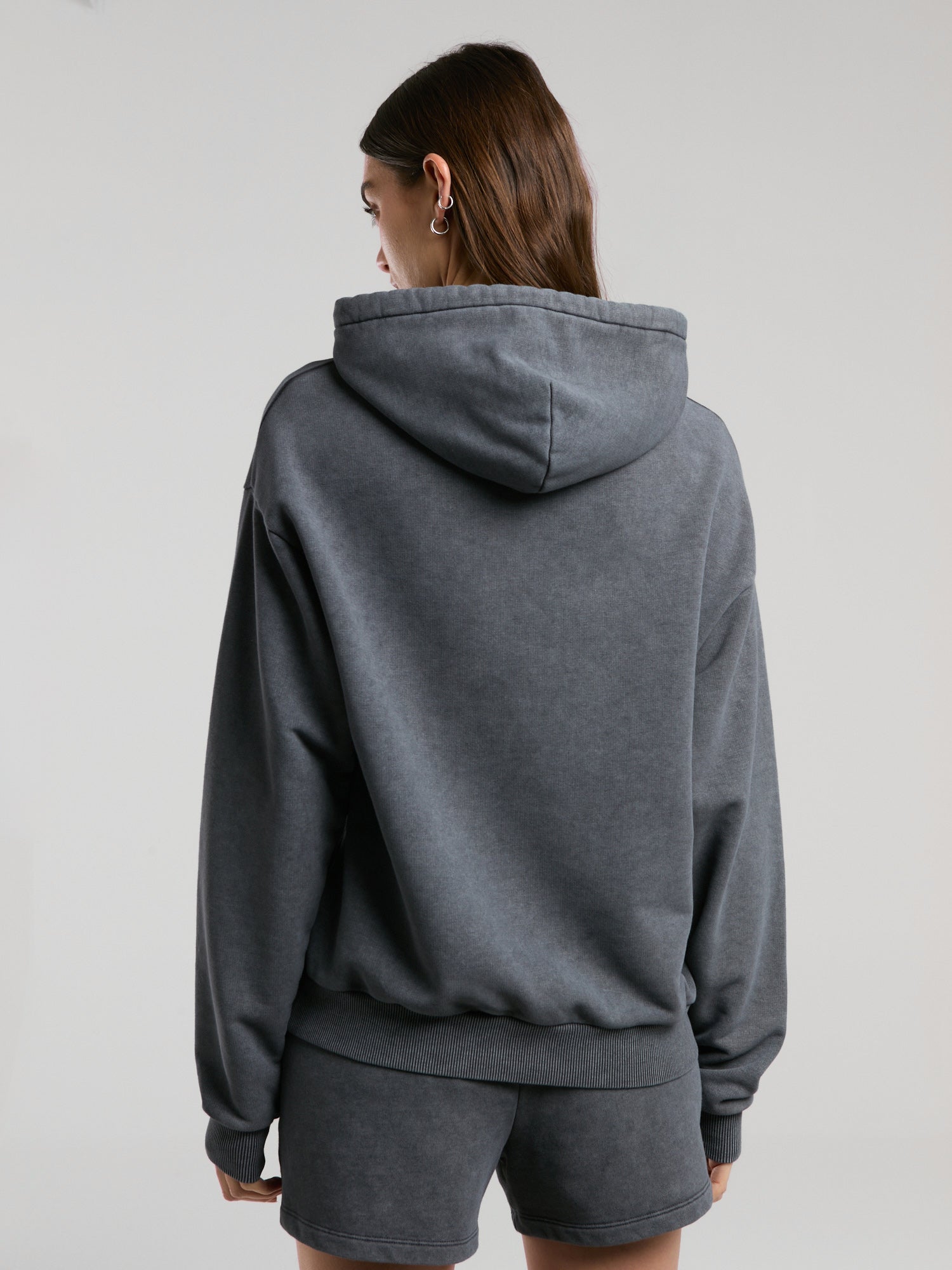 Everlast Authentic Boxing Wmn Oversize Antrasit Kadın Kapüşonlu Sweatshirt - 6