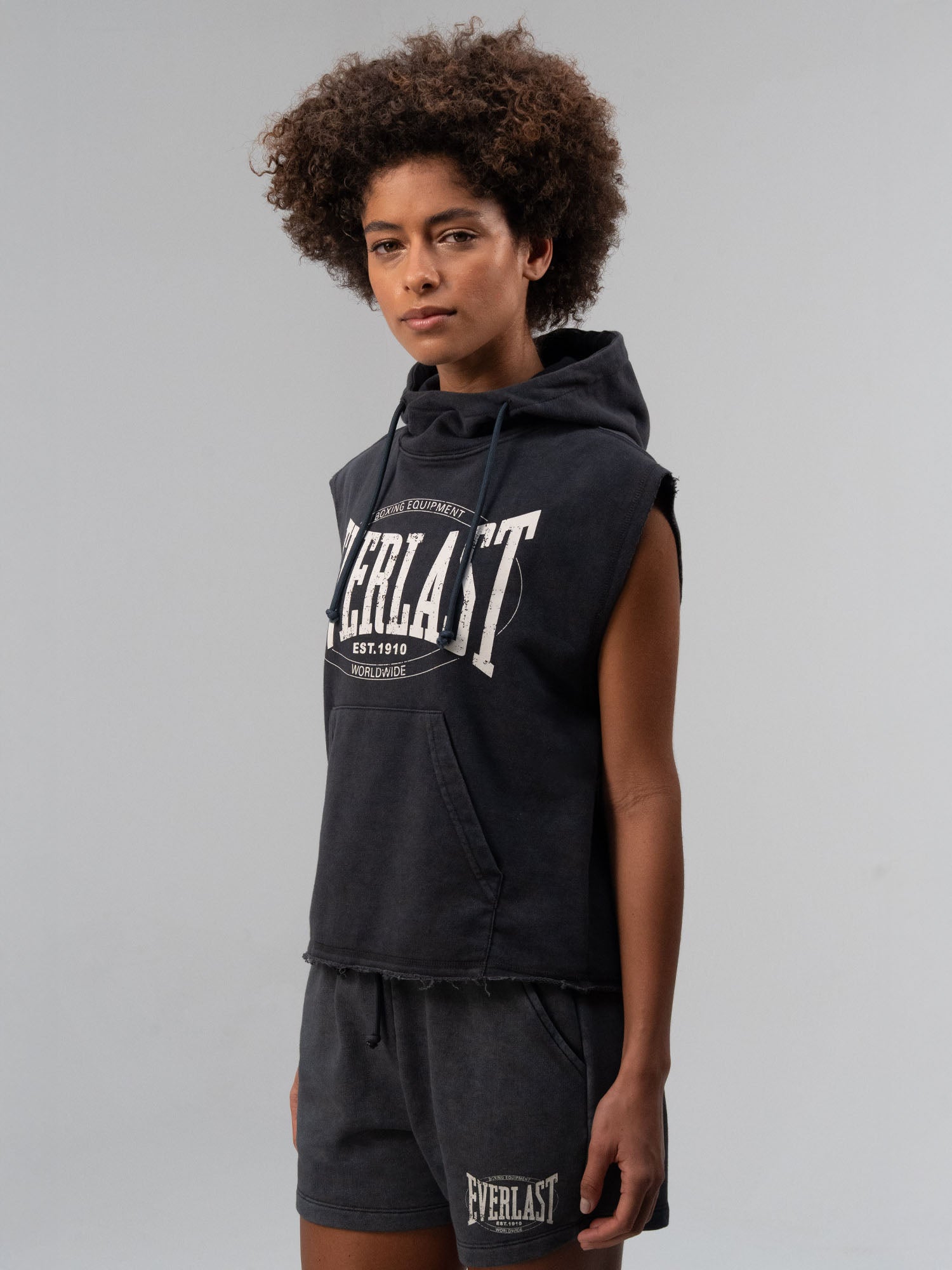 Everlast Authentic Boxing Wmn Oversize Antrasit Kadın Kolsuz Sweatshirt - 3