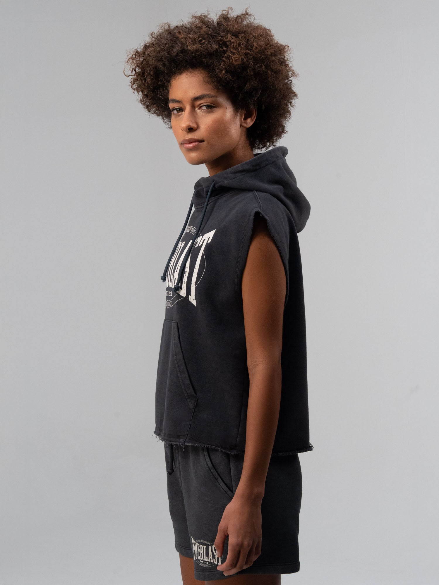 Everlast Authentic Boxing Wmn Oversize Antrasit Kadın Kolsuz Sweatshirt - 4