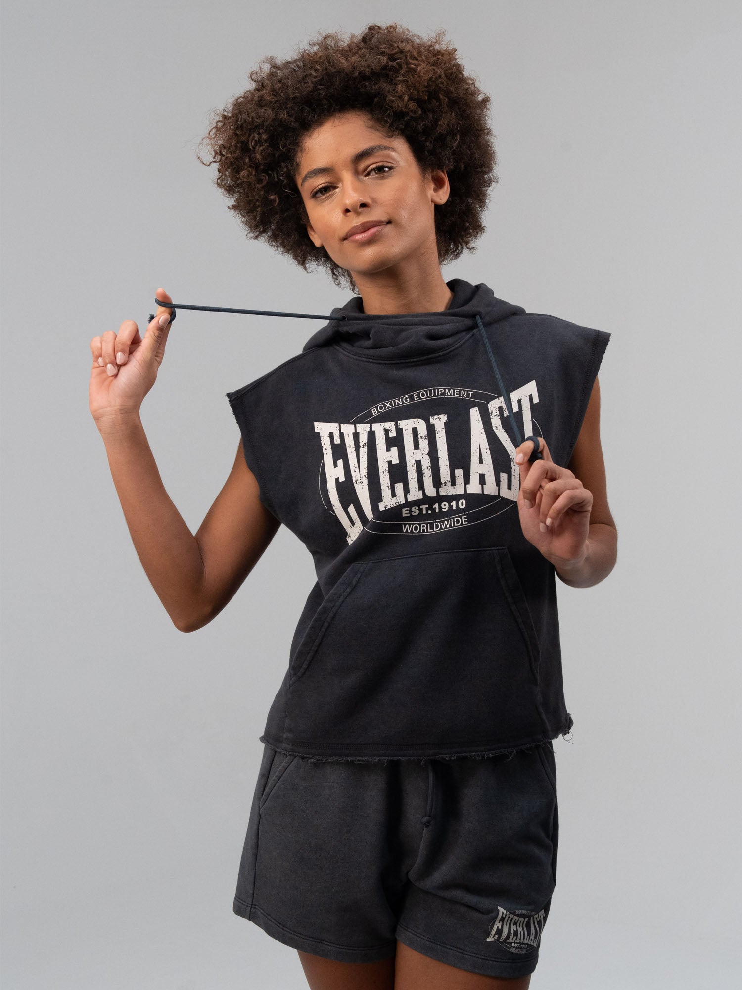 Everlast Authentic Boxing Wmn Oversize Antrasit Kadın Kolsuz Sweatshirt - 6