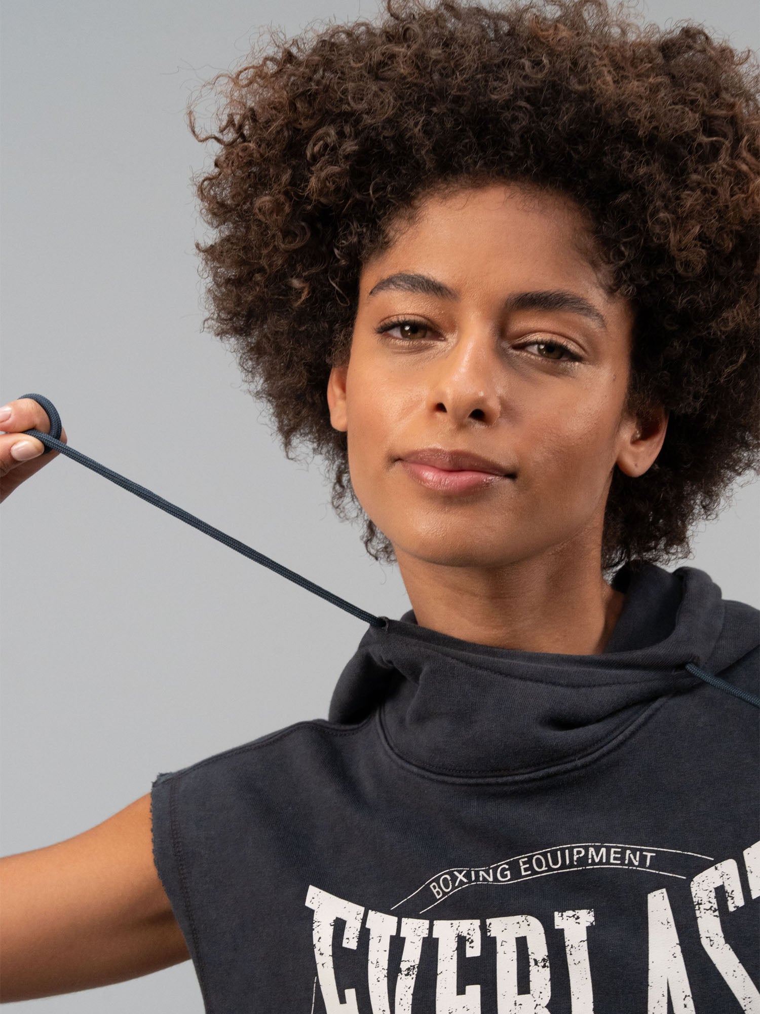 Everlast Authentic Boxing Wmn Oversize Antrasit Kadın Kolsuz Sweatshirt - 7