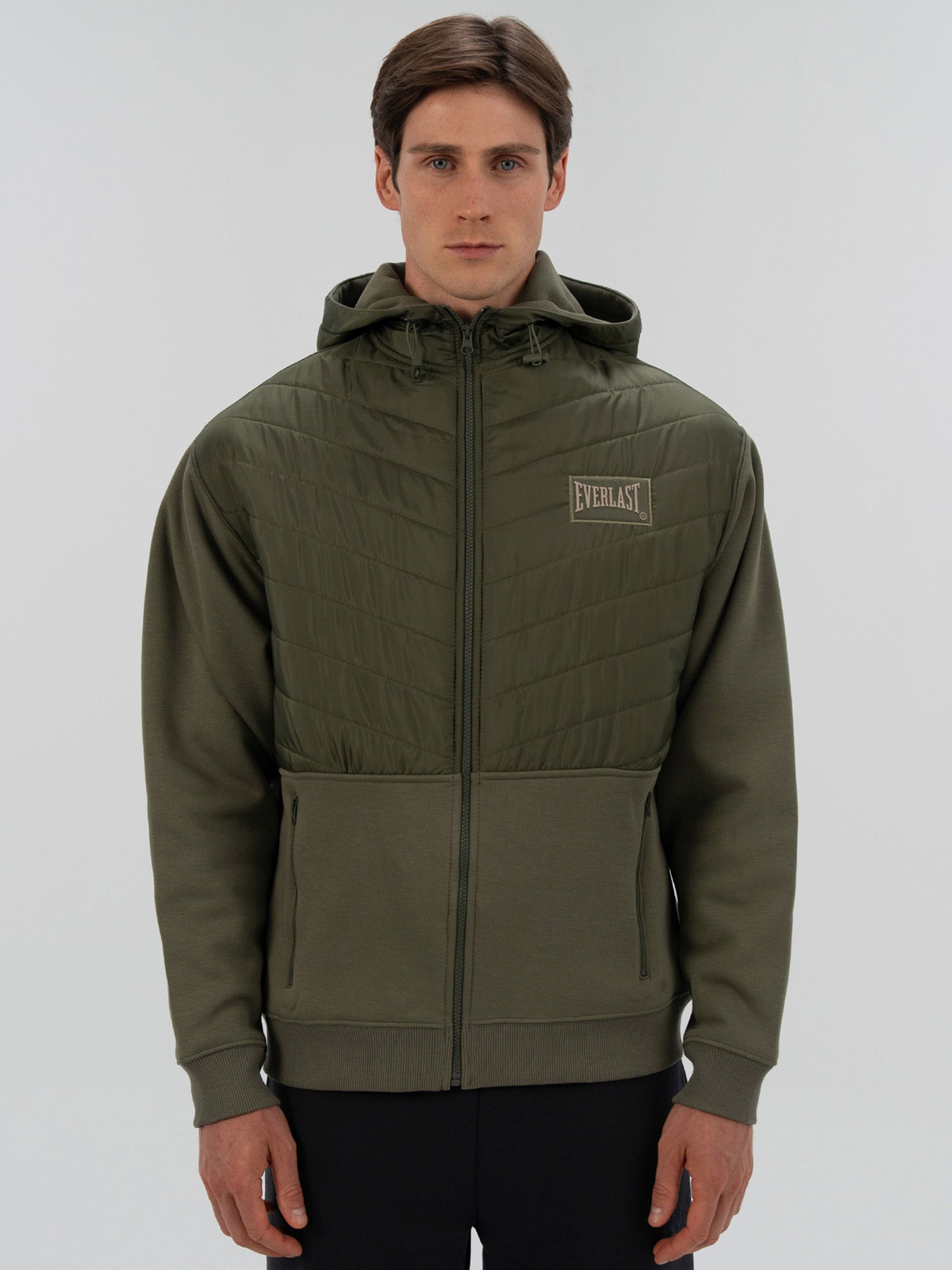 Everlast Boxing Club 2.0 Full Zip Haki Erkek Kalın Sweatshirt