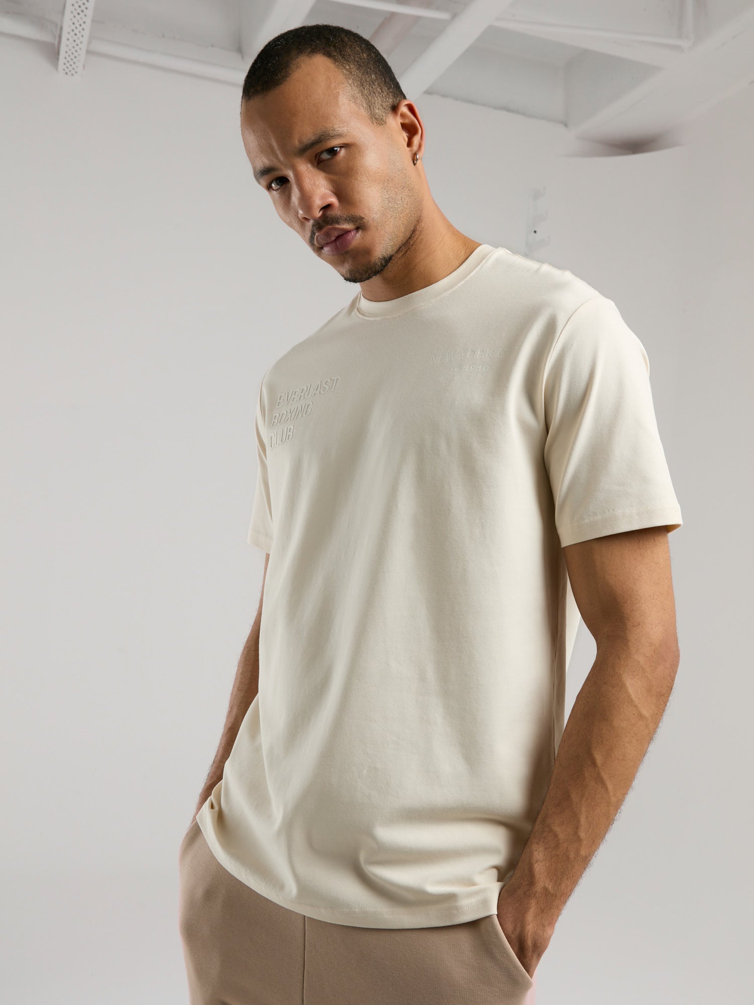 Everlast Boxing Club Bej Erkek Tişört - 4