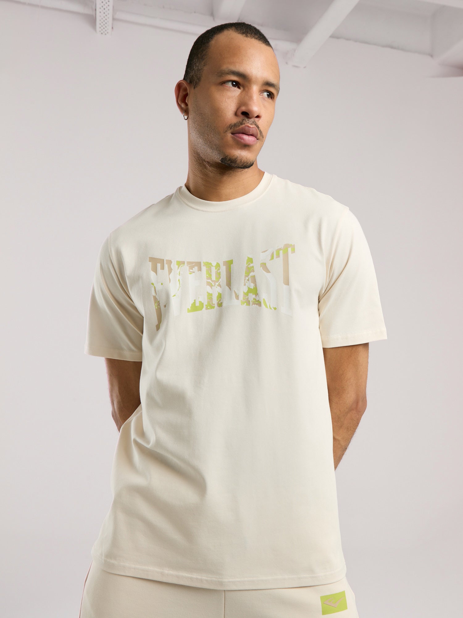 Everlast Boxing Club Logo Bej Erkek Tişört - 4