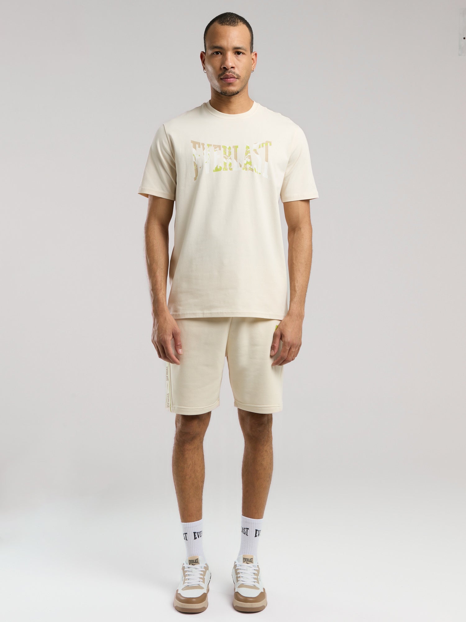 Everlast Boxing Club Logo Bej Erkek Tişört - 7