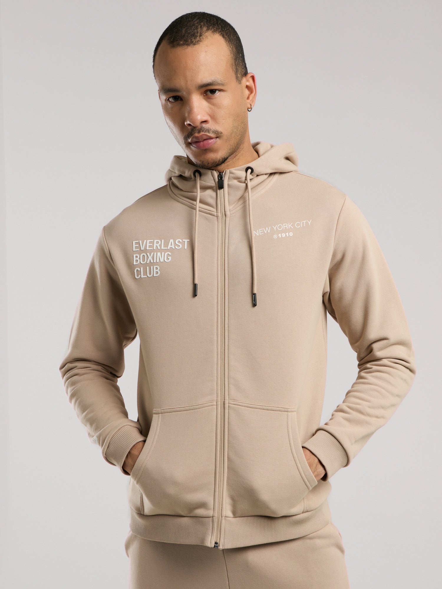 Everlast Boxing Club Regular Kum Erkek Full Zip Kapüşonlu Sweatshirt - 5
