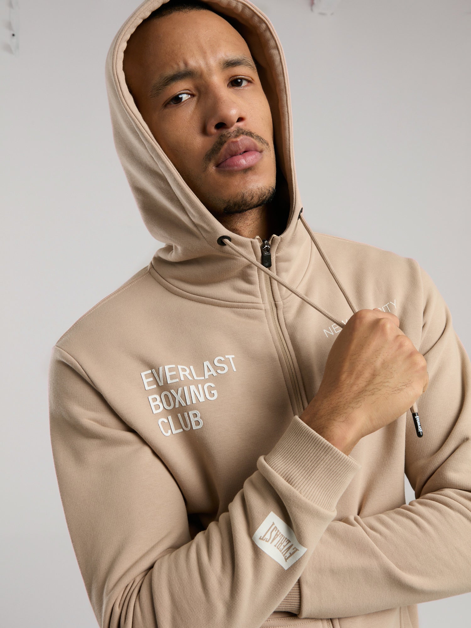 Everlast Boxing Club Regular Kum Erkek Full Zip Kapüşonlu Sweatshirt - 6