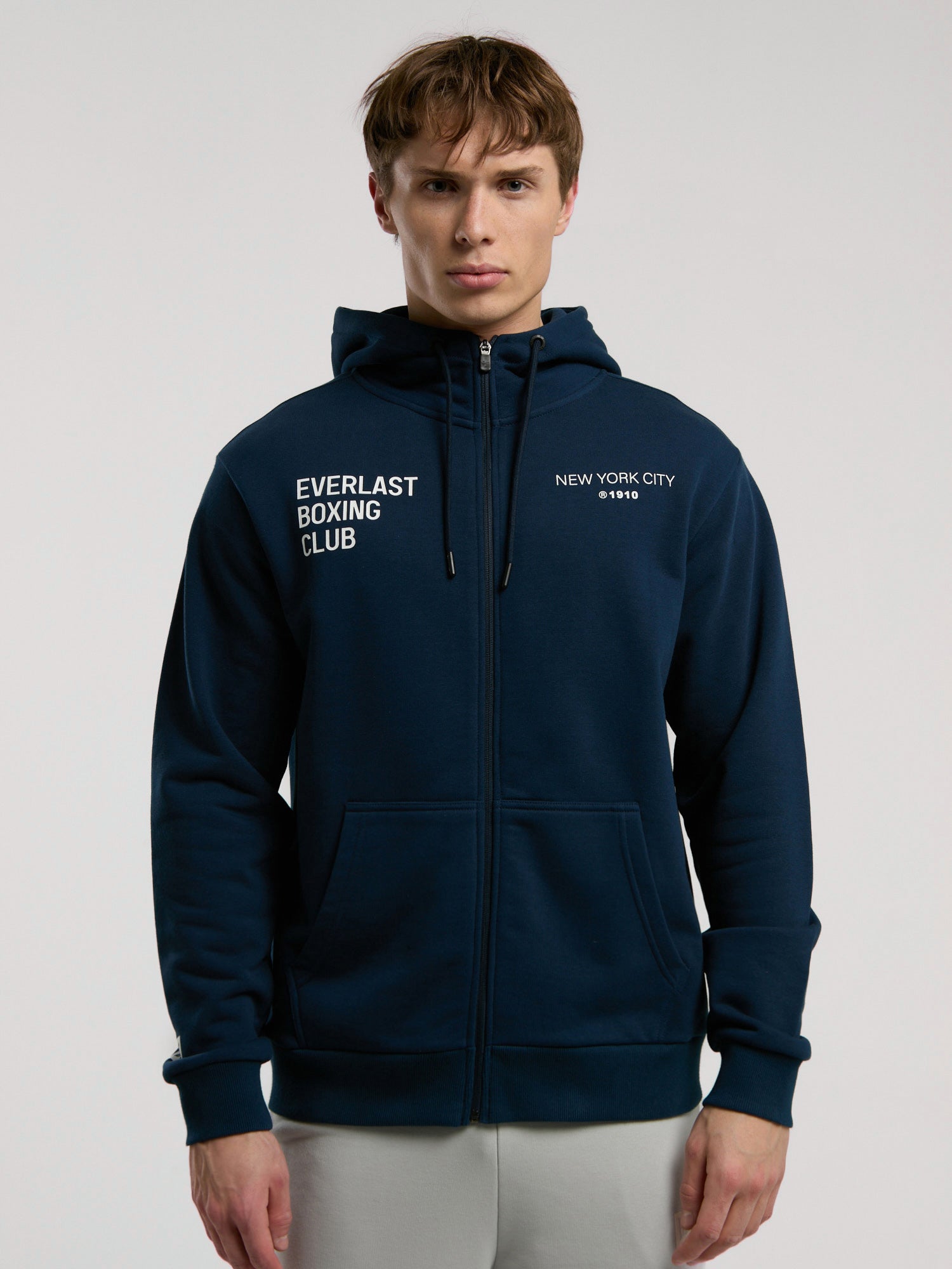 Everlast Boxing Club Regular Lacivert Erkek Full Zip Kapüşonlu Sweatshirt