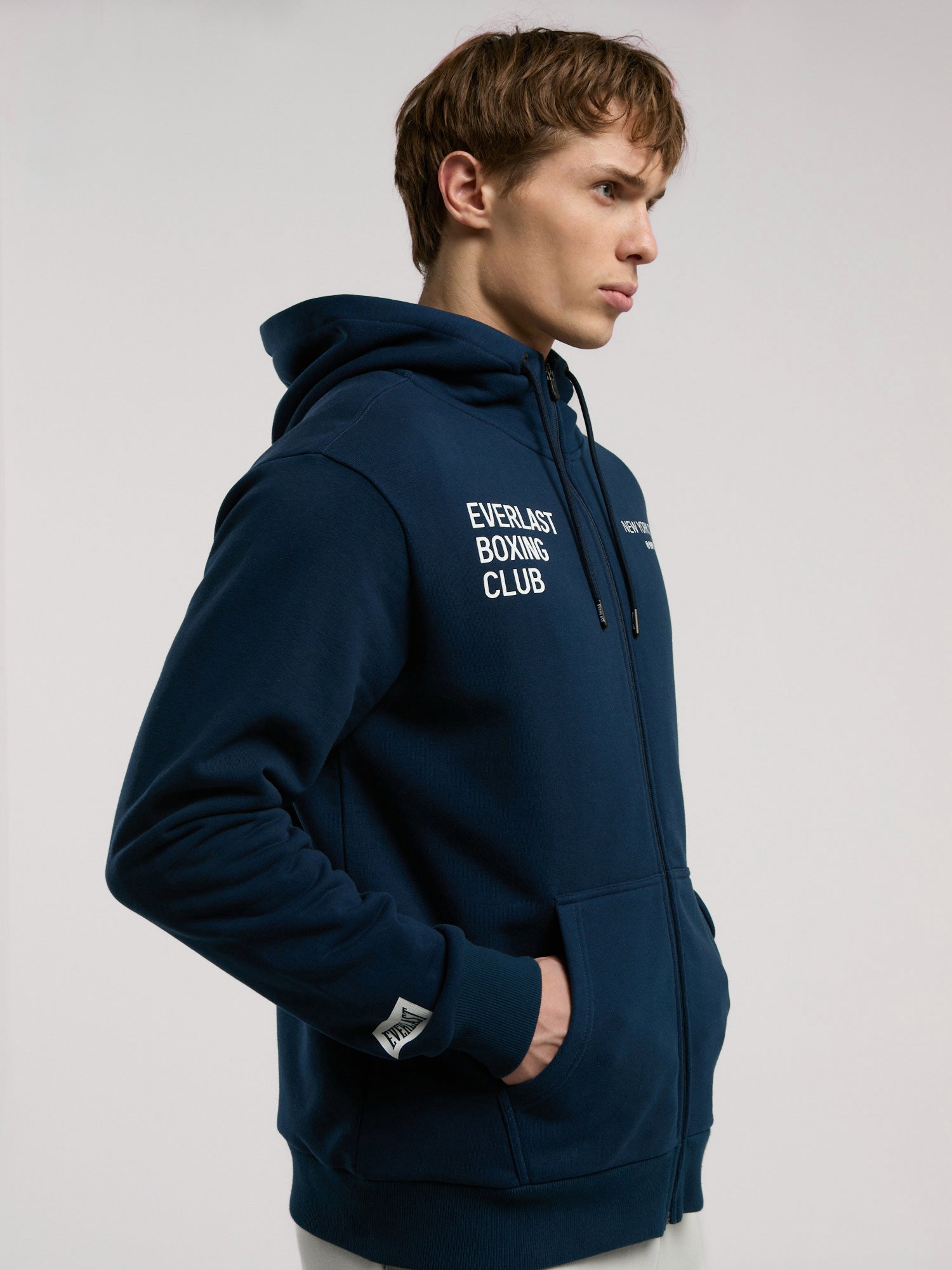Everlast Boxing Club Regular Lacivert Erkek Full Zip Kapüşonlu Sweatshirt - 4