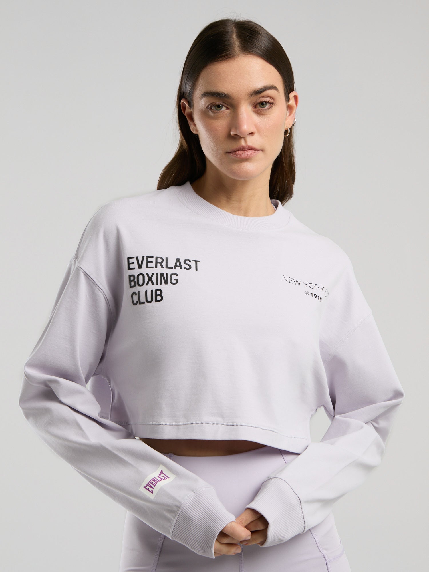 Everlast Boxing Club Wmn Oversize Uzun Kollu Lila Kadın Tişört