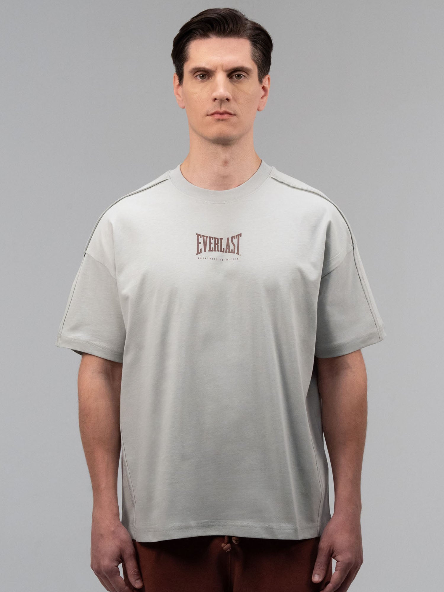 Everlast Boxing Heritage Oversize Açık Gri Erkek Tişört