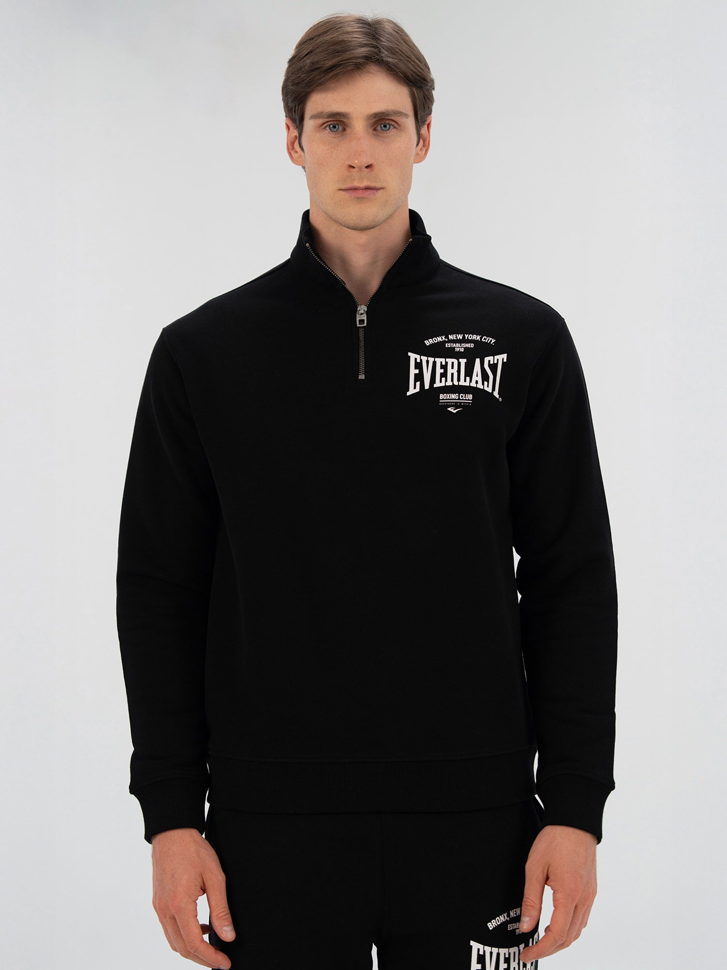 Everlast Bronx NYC Half Zip Regular Siyah Erkek Sweatshirt