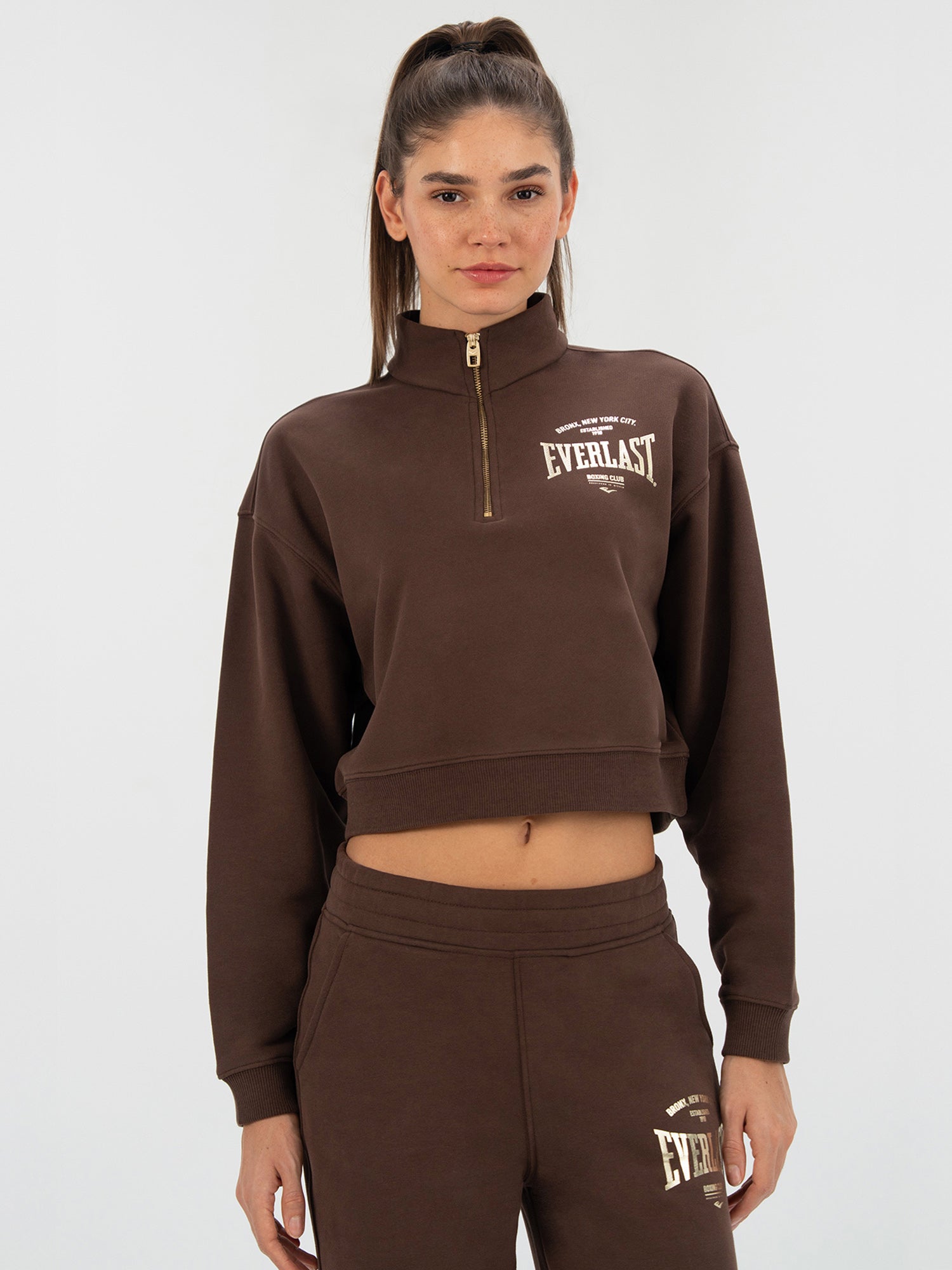 Everlast Bronx NYC Kahverengi Kadın Sweatshirt
