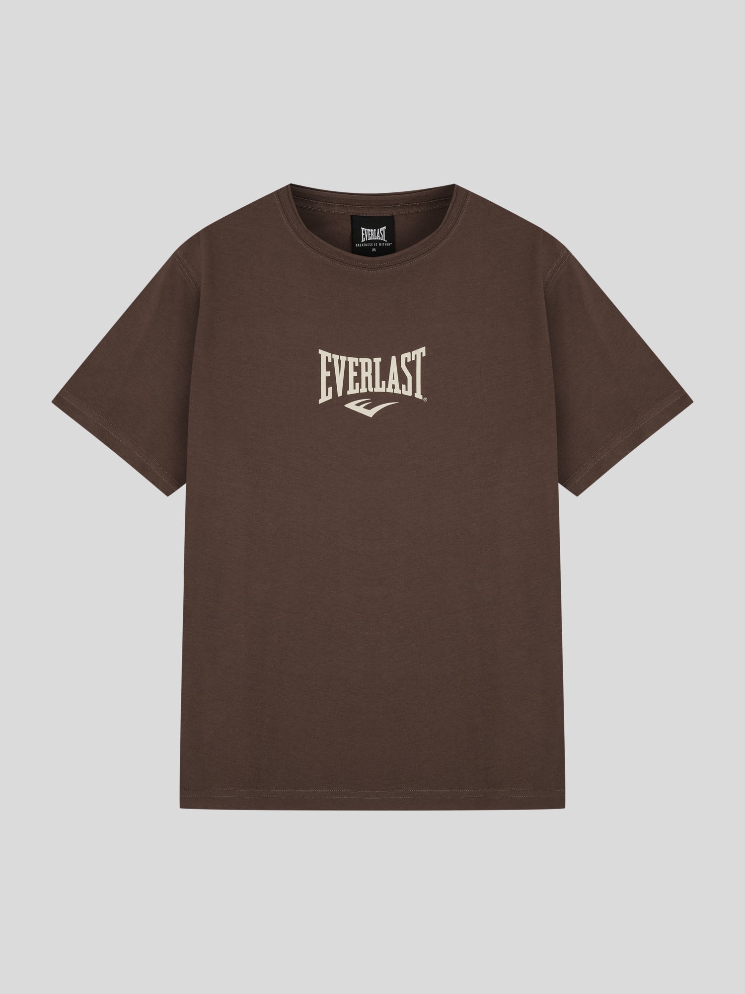 Everlast Comp Logo Regular Kesik Yaka Kahverengi Erkek Tişört
