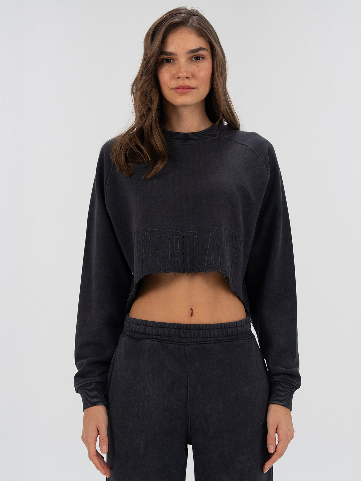 Everlast Cool Relax Wmn Antrasit Kadın Crop Sweatshirt