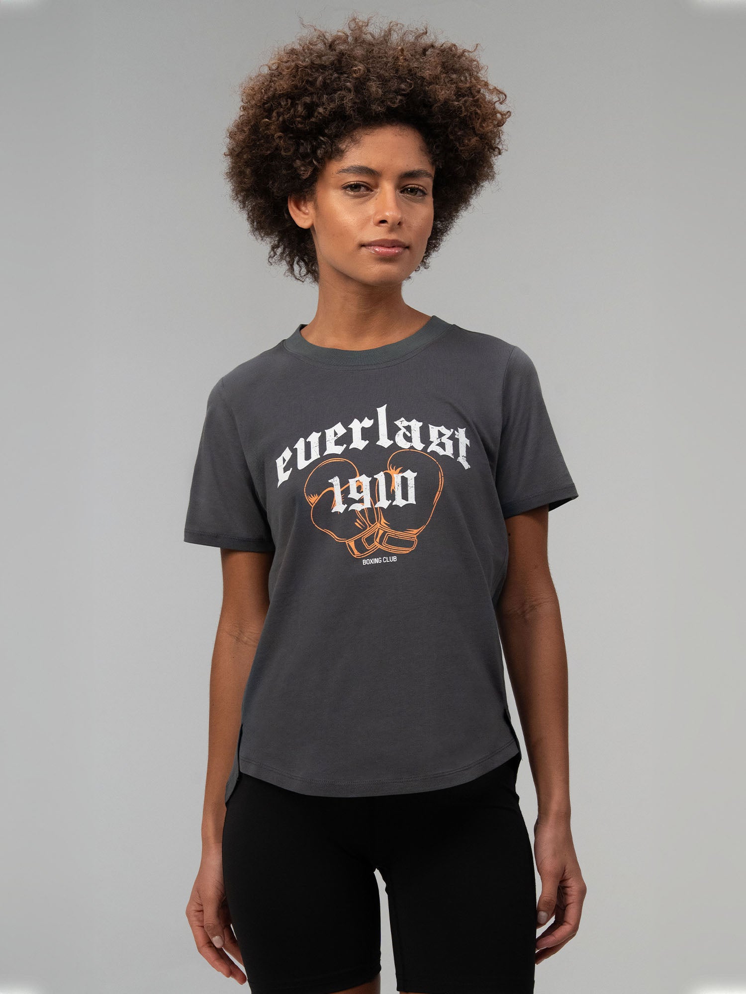 Everlast Graphic Boxing Collection Comfort Fit Füme Kadın Tişört