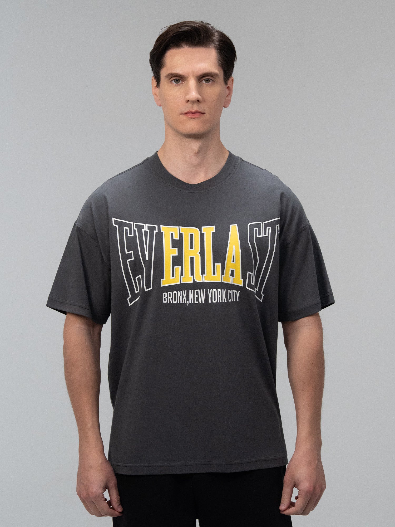 Everlast Iconic Rest Oversize Füme Erkek Tişört