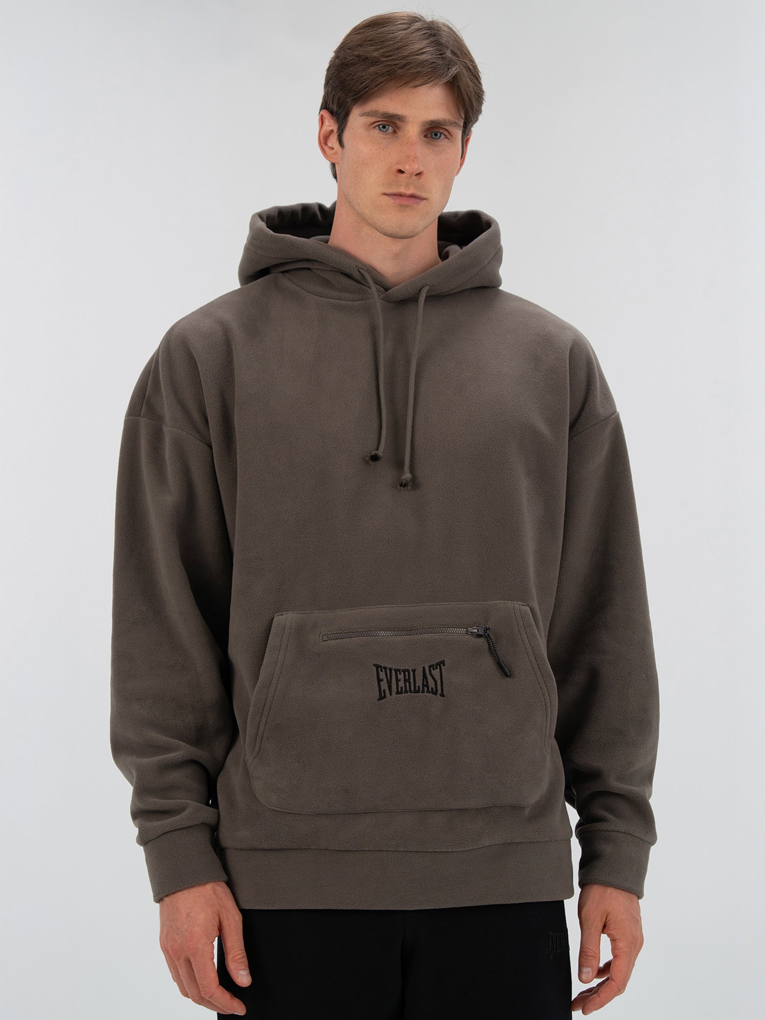 Everlast Winter Essentials Füme Erkek Kapüşonlu Polar Hoodie