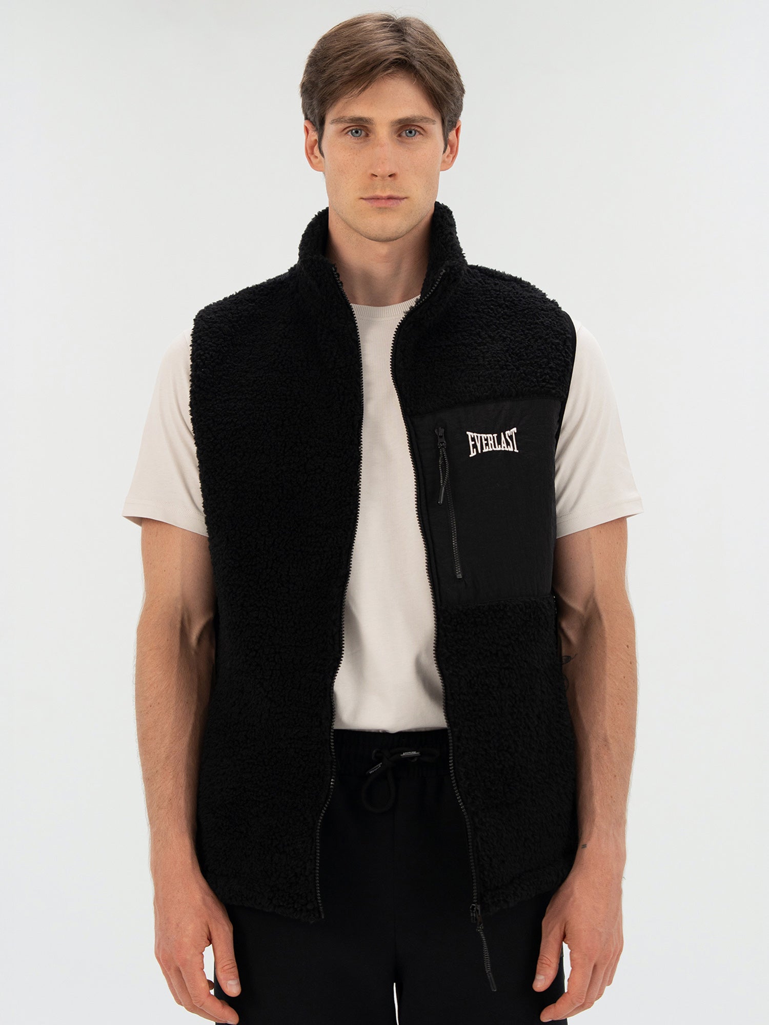 Everlast Winter Essentials Siyah Erkek Full Zip Sherpa Yelek