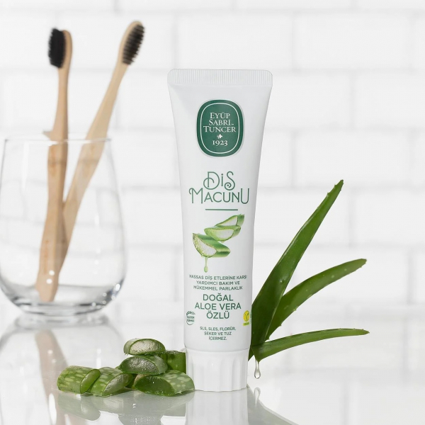 Eyüp Sabri Tuncer Doğal Aloe Vera Özlü Diş Macunu  90 Ml - 2