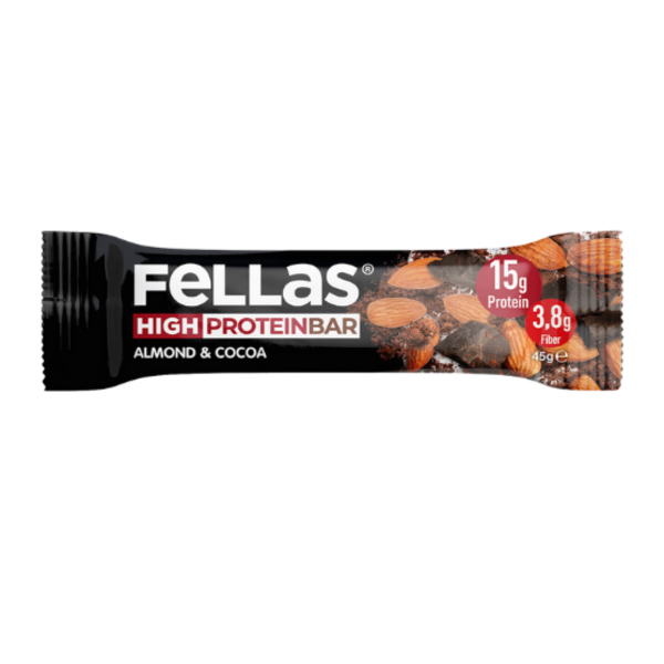 Fellas Yüksek Protein Bar Badem ve Kakao 45g 1 Adet