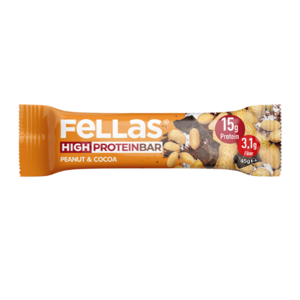 Fellas Yüksek Protein Bar Yer Fıstığı ve Kakao 45g 1 Adet