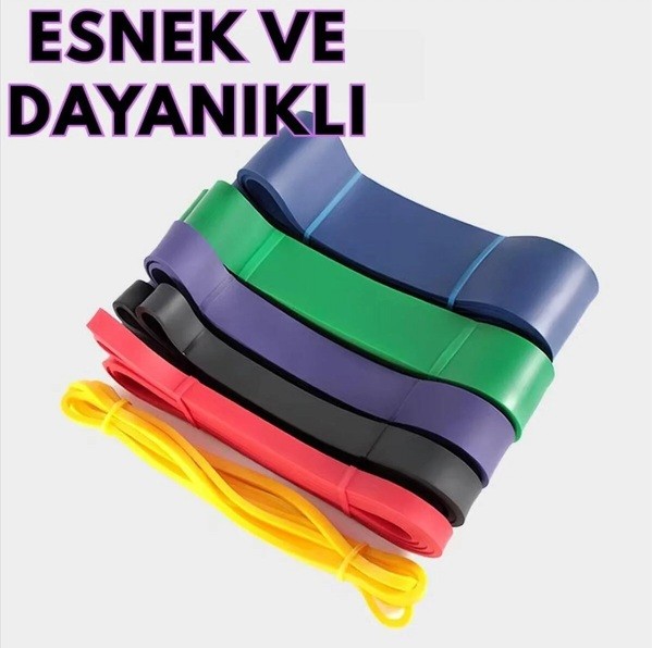 Fitness Pilates Cross Barfiks Spor Direnç Lastiği Kas Geliştirme Training Bandı - 6