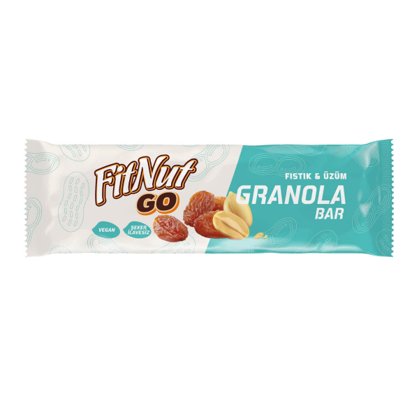 FitNut Granola Bar Yer Fıstıkğı & Üzüm 30 Gr 1 Adet
