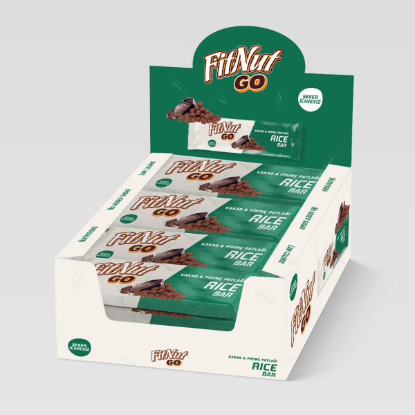 FitNut Rice Bar Kakao & Pirinç Patlağı 20 Gr 24 Adet