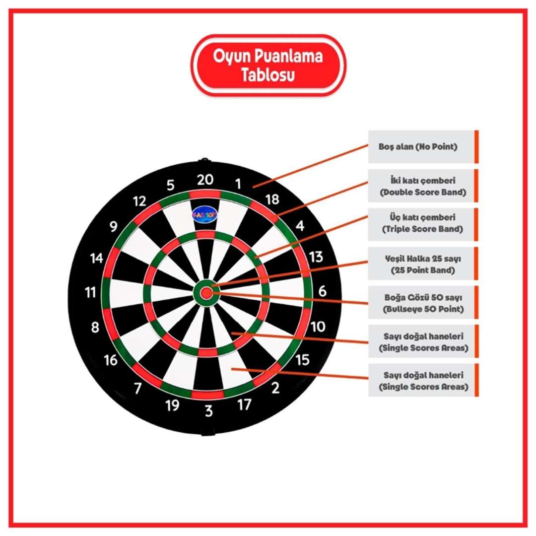 Flocked Dart Seti 18”+ 6 Adet 18 gr Renkli Ok - 2